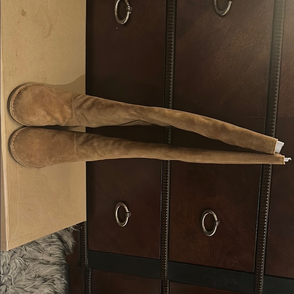 UGG Tan Over the Knee Boots Suede